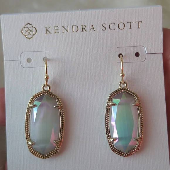 Kendra Scott | Iridescent Slate Gold Dani Earrings - Picture 3 of 10
